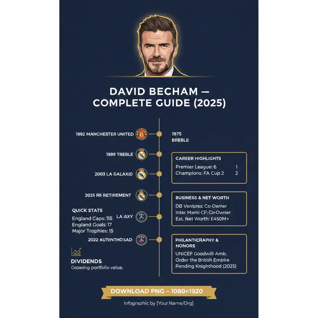 David Beckham 2025 timeline career milestones, Inter Miami, business empire & knighthood.