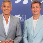 Infographic comparing Coldplay and George Clooney, highlighting their music and film careers, cultural influence, media crossover, and why people search Coldplay and George Clooney together.