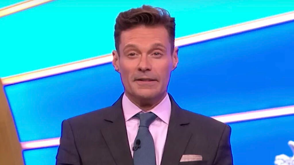 Ryan Seacrest biography infographic showing career timeline, American Idol success, media empire, philanthropy work, and estimated net worth.